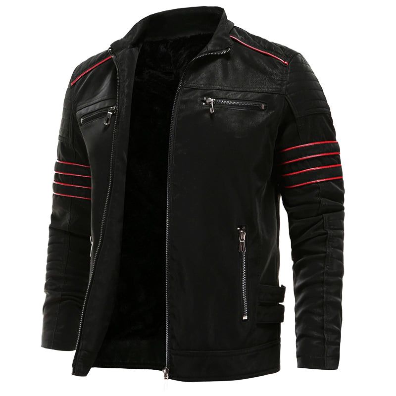 Sabastian™ | Robuste Leder-Bikerjacke