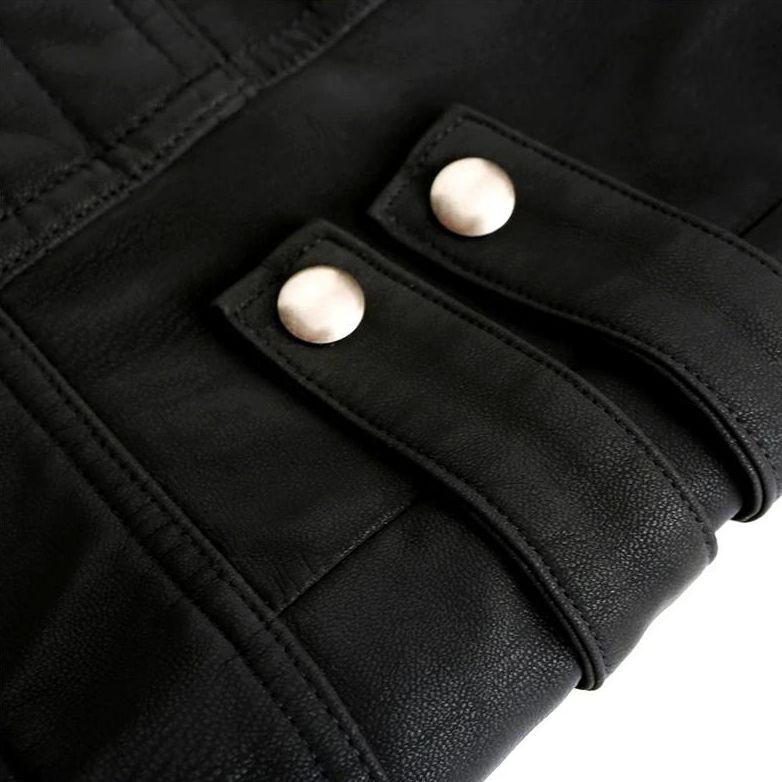 Sabastian™ | Robuste Leder-Bikerjacke