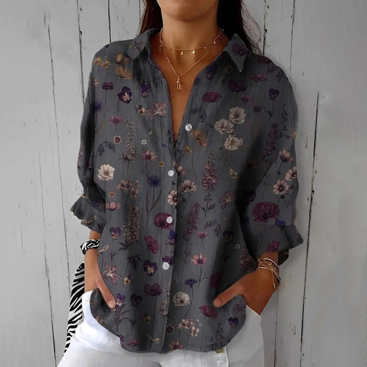 Leni™ | Vintage-Bluse mit Blumenmuster