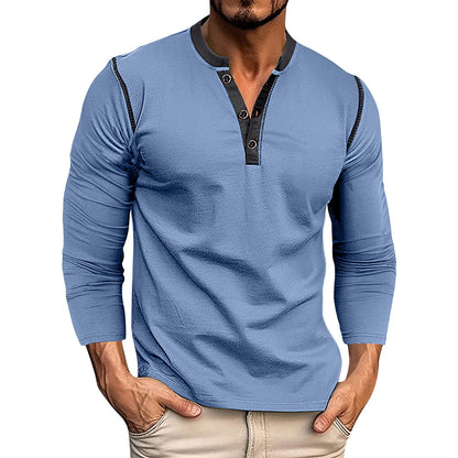 Harrison™ | Vintage Langarm-Henley-T-Shirt