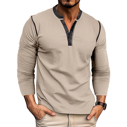 Harrison™ | Vintage Langarm-Henley-T-Shirt