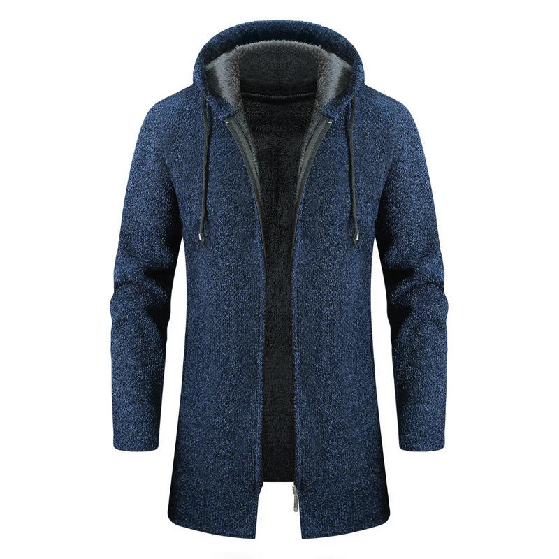 Joe™ | Herren Winter-Kapuzen-Fleece-Strickjacke