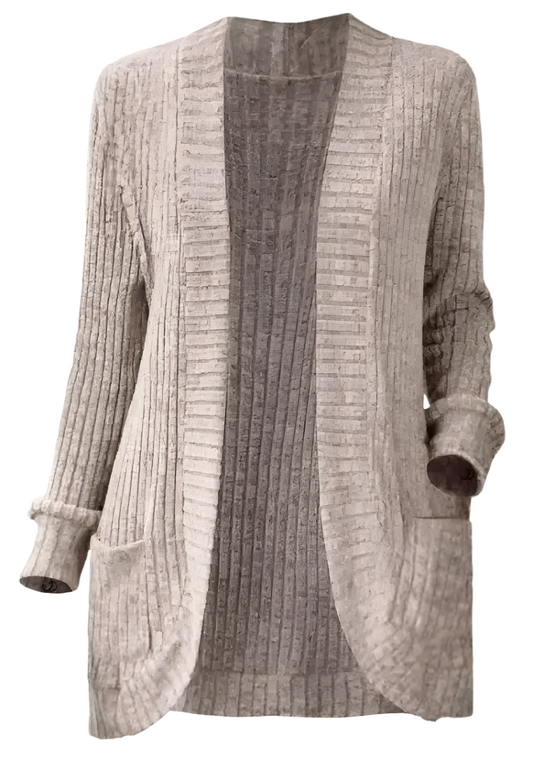 Cielo™ | Gerippte Langarm-Strickjacke mit Taschen