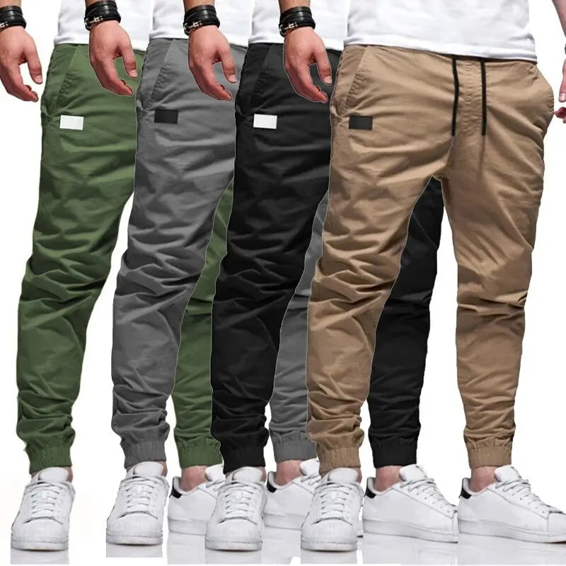 Carson™ | Einfarbige Twill-Jogginghose mit Kordelzug und elastischen Schrägtaschen