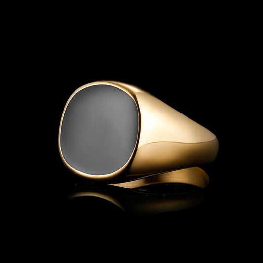 Alfred™ | Onyx- und Goldring